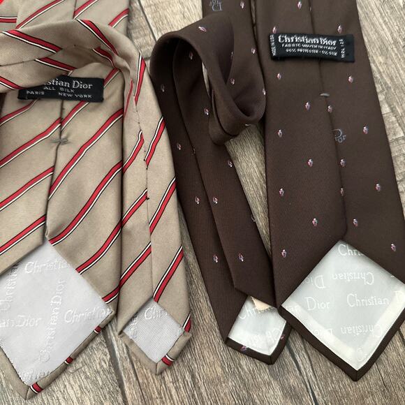 Designer Tie Lot of 4 Givenchy, Christian Dior, Yves Saint Laurent & More - Picture 5 of 10